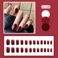 Jelly Red Fake Nails Wear Finished Product