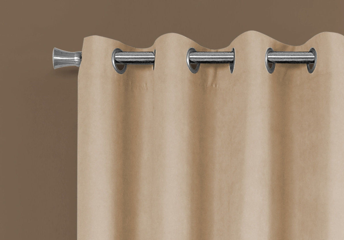 2 Pieces Set Room Darkening Curtain Panels with Grommet