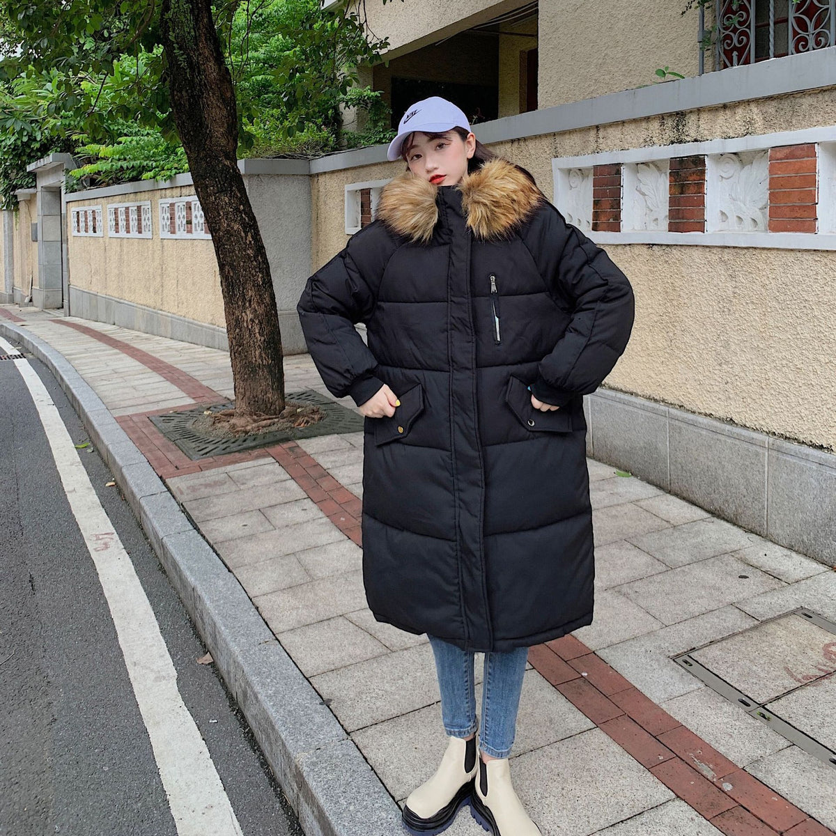 New Winter Mid-length Loose Plus-size Down Padded Jacket For Women