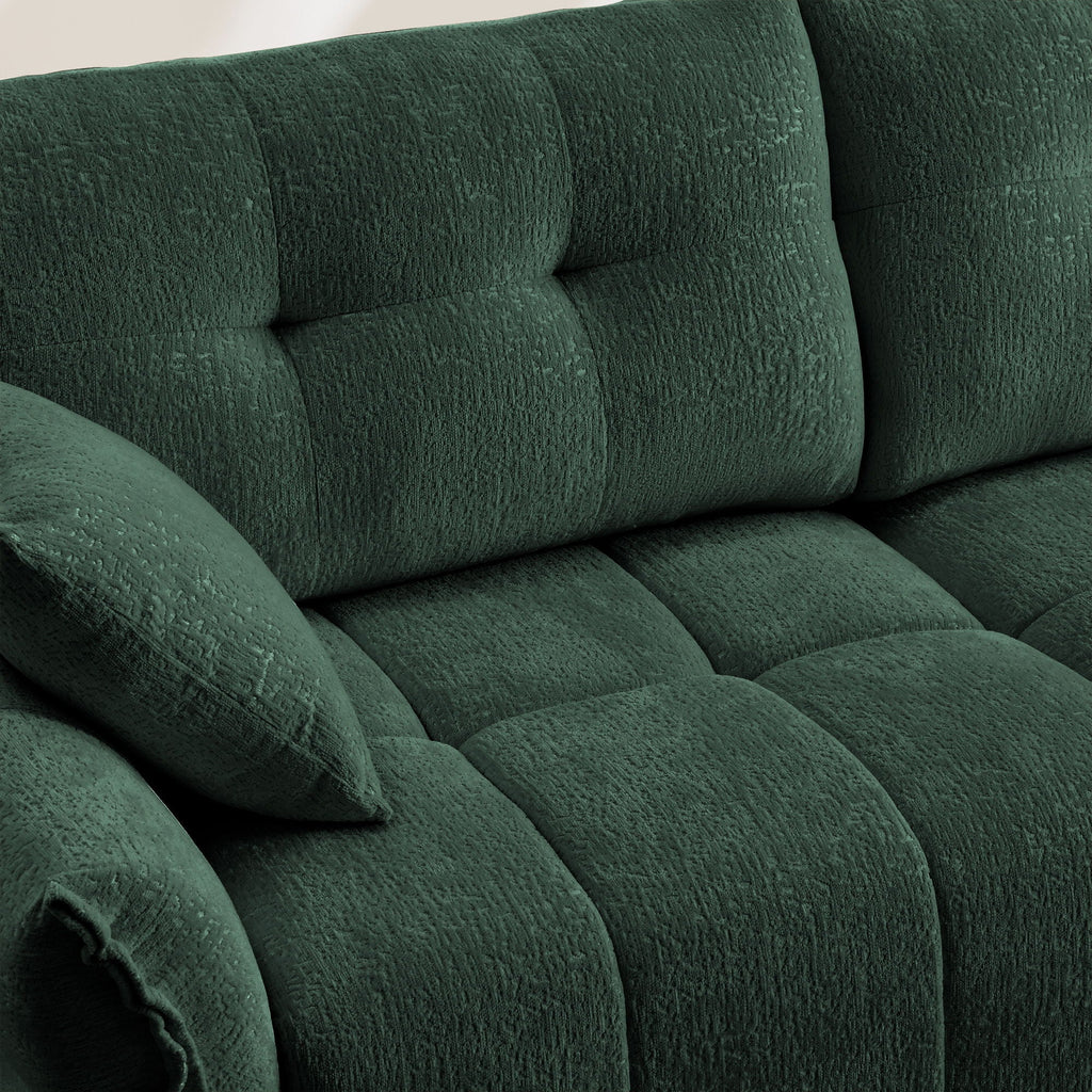 Modern Sofa & Pillows, Textured Cover, High Rebound Cushions
