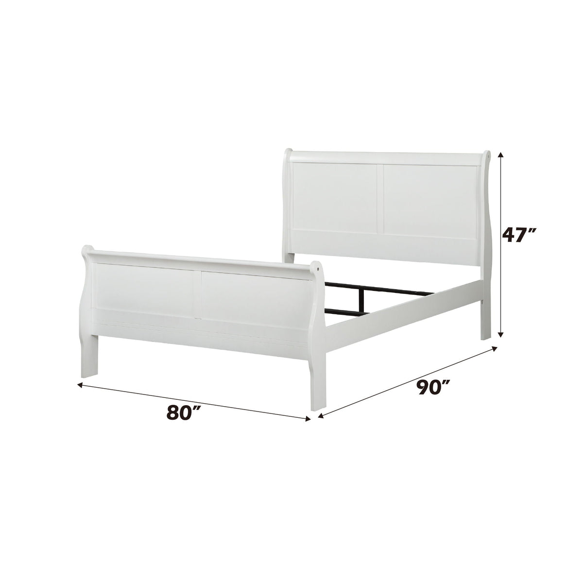 Louis Philippe Sleigh Style Bed