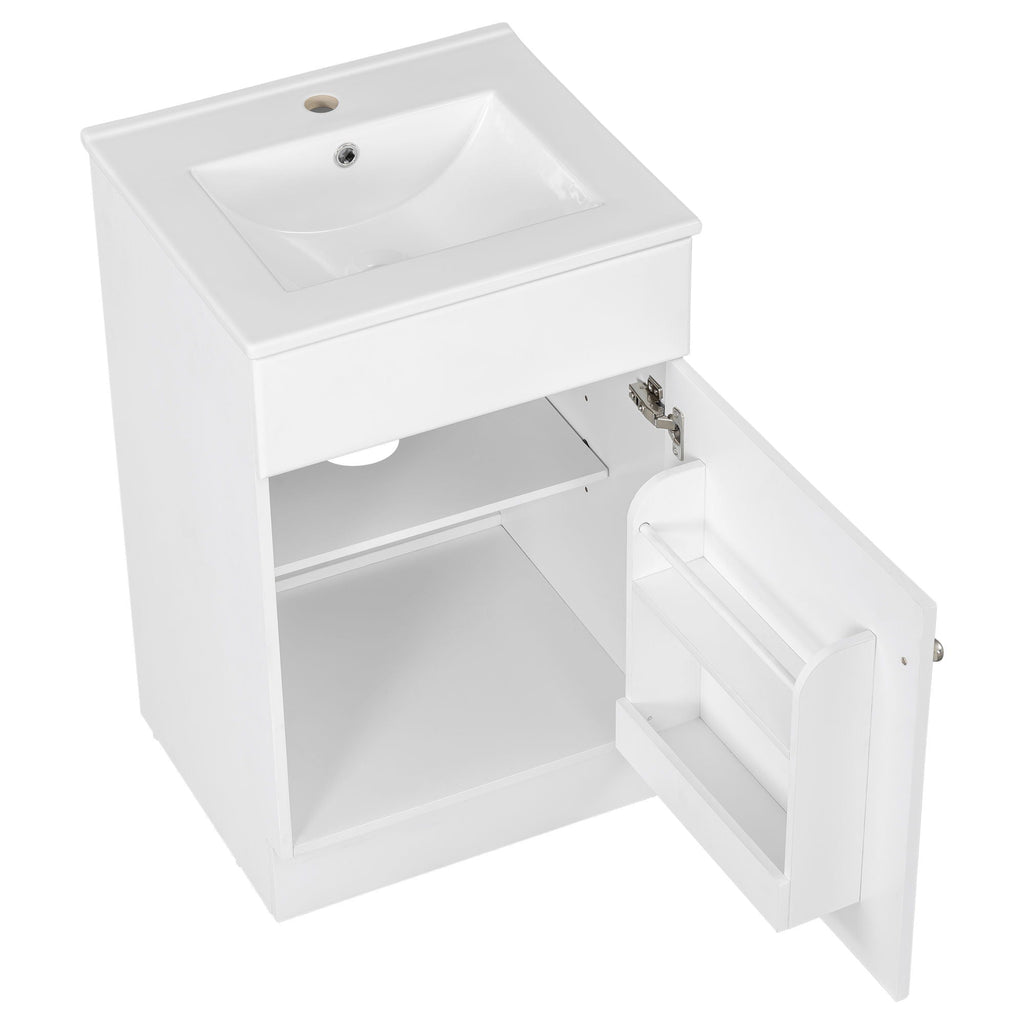 Bathroom Vanity With Sink, Cabinet With Adjustable Shelf