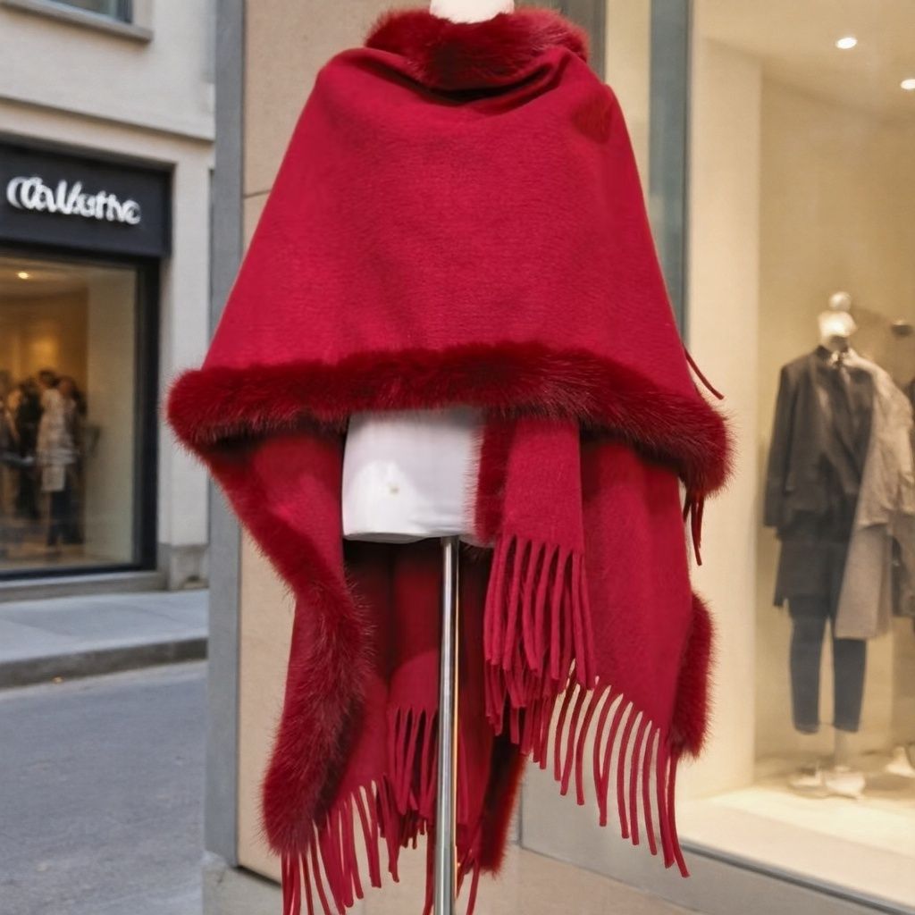 Women's Flow Su Spun Wool Cashmere Double-sided Woolen Cloak
