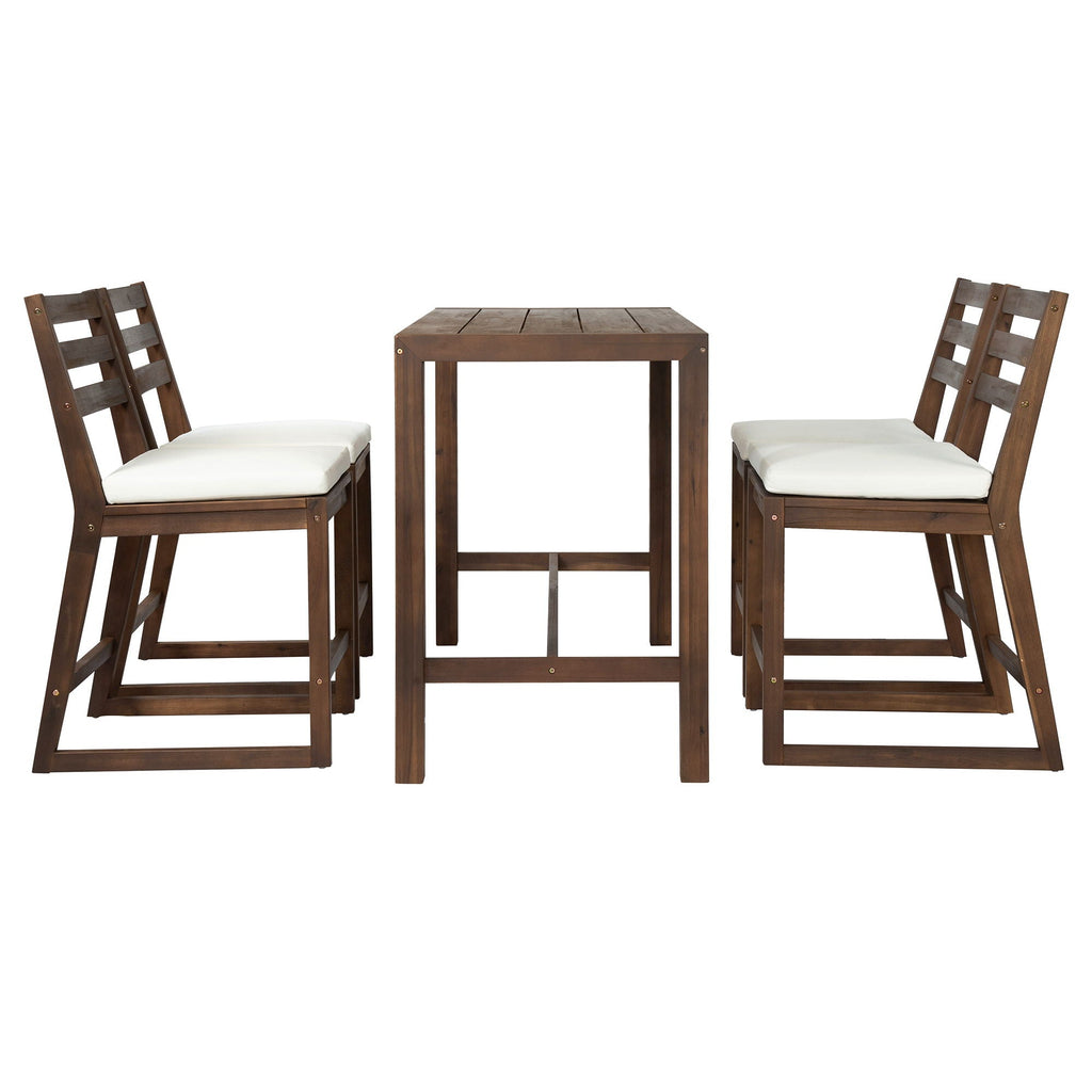 Patio Bar Set With Ergonomic Chairs