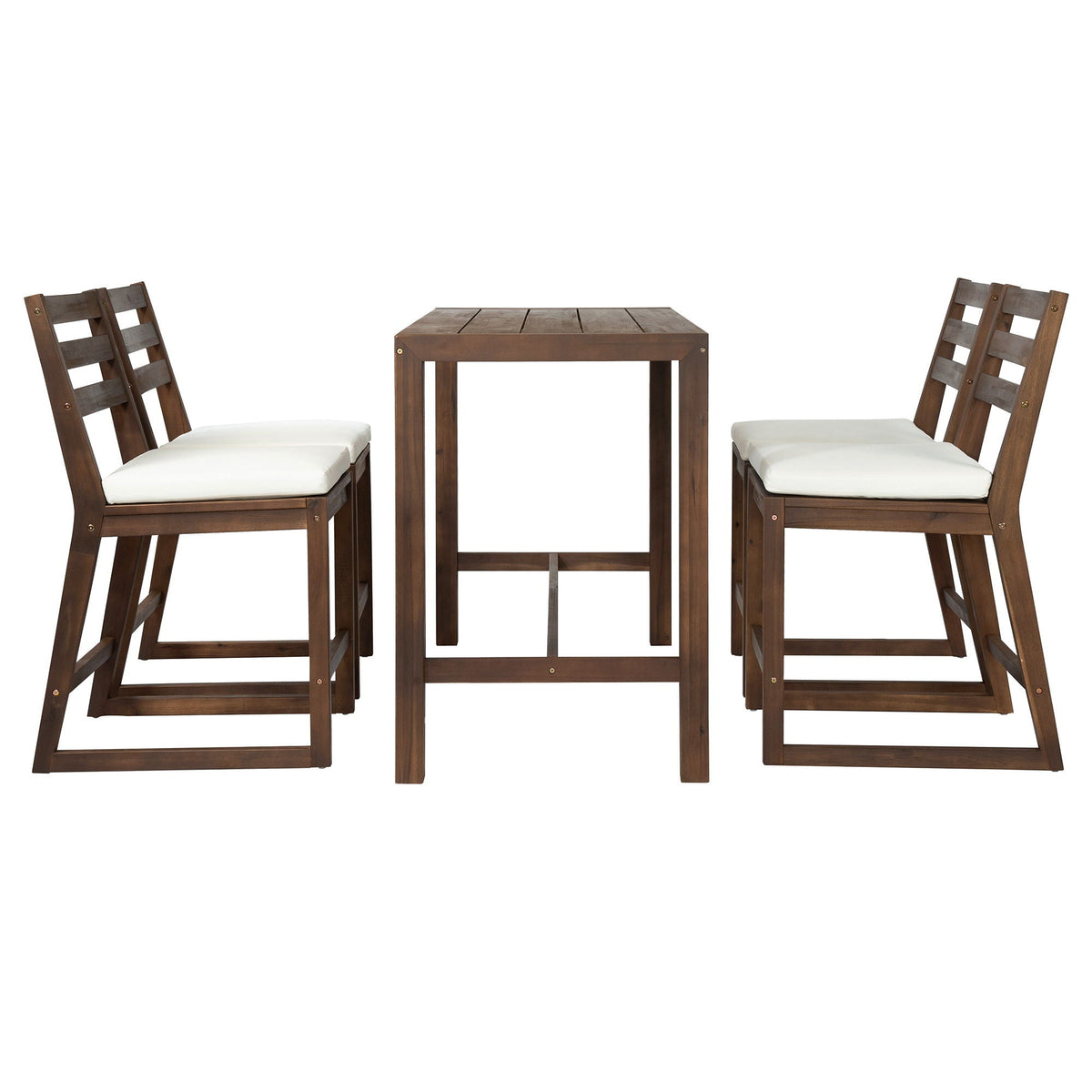 Patio Bar Set With Ergonomic Chairs