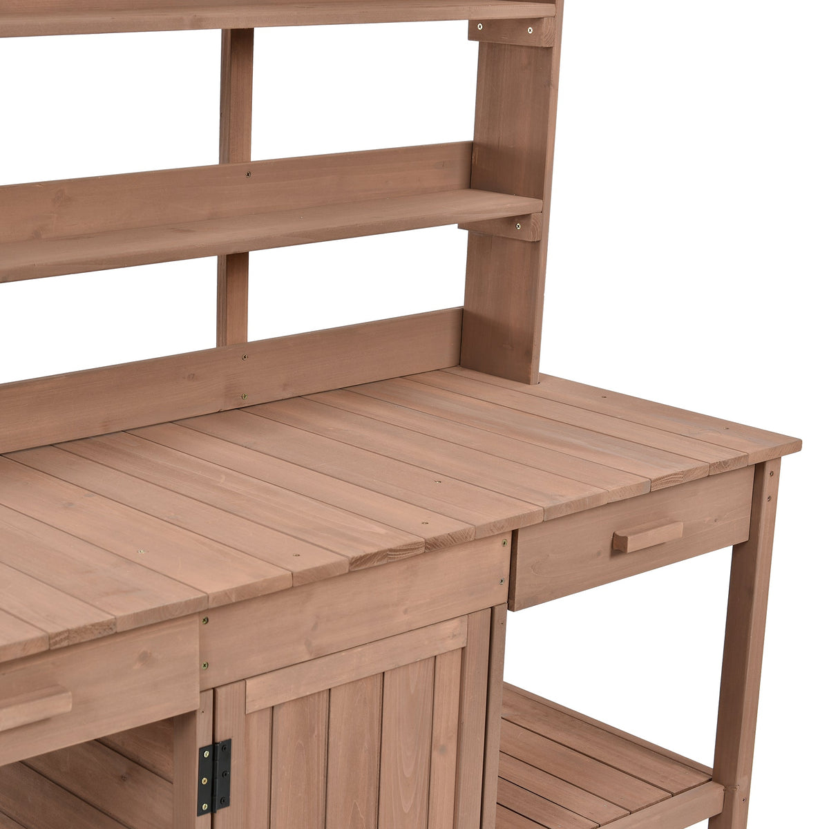 TOPMAX 66" Large Outdoor Farmhouse Wooden Potting Bench Table