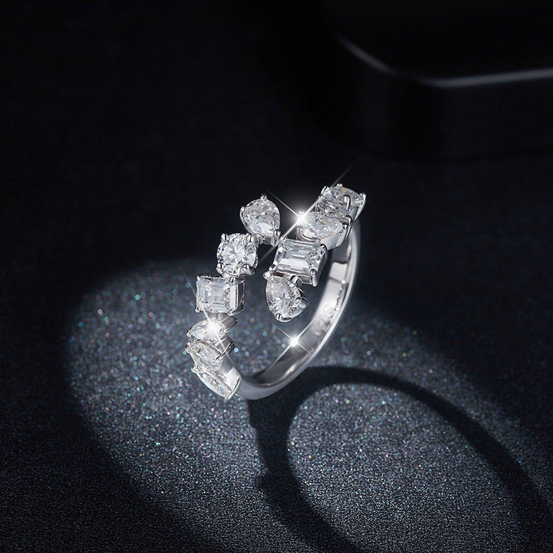 2.6 Carat Sparkala™ 925 Sterling Silver Bypass Ring