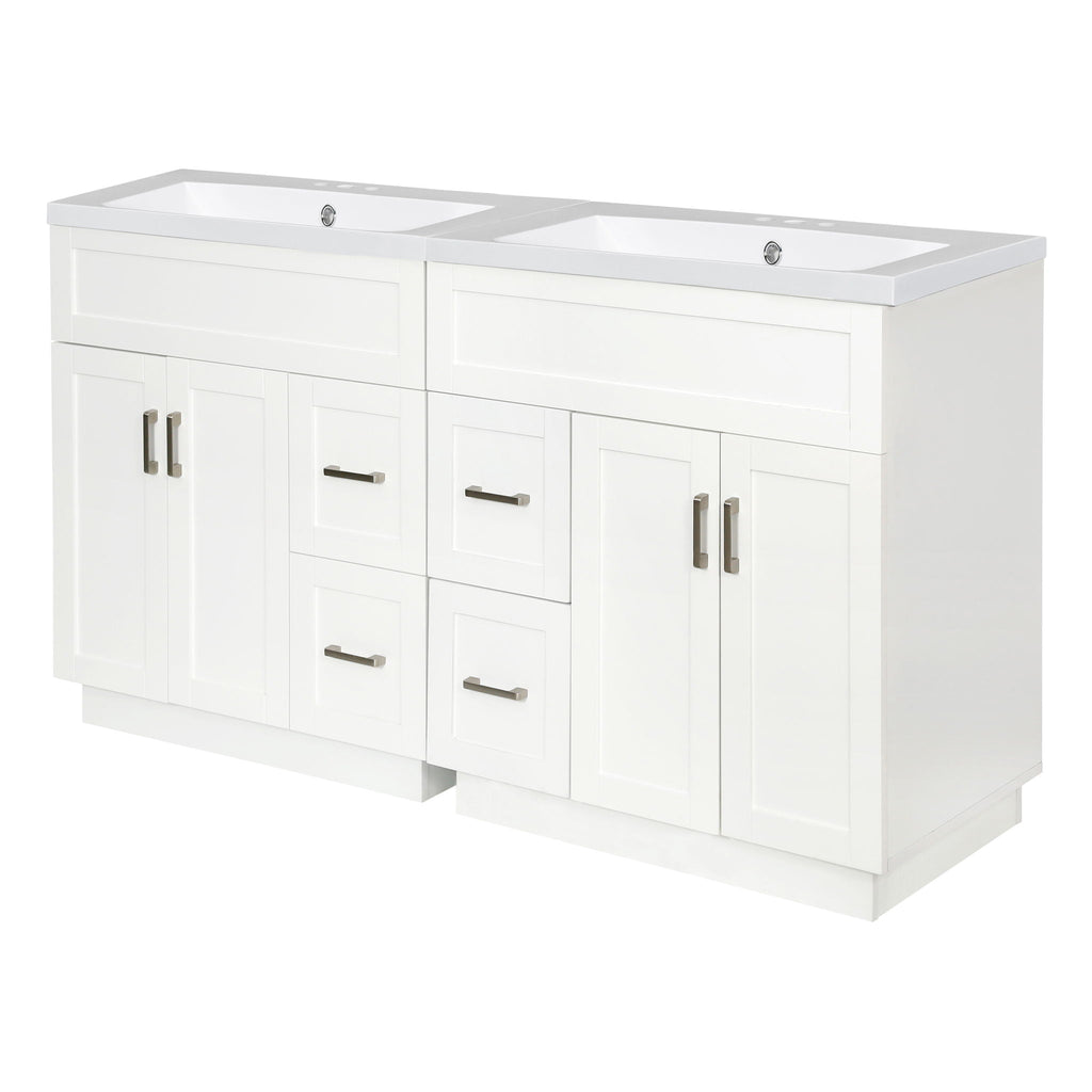 Bathroom Vanity With 2 Doors, 2 Drawers, Adjustable Shelf, Hidden Slides & Soft Close Hinges