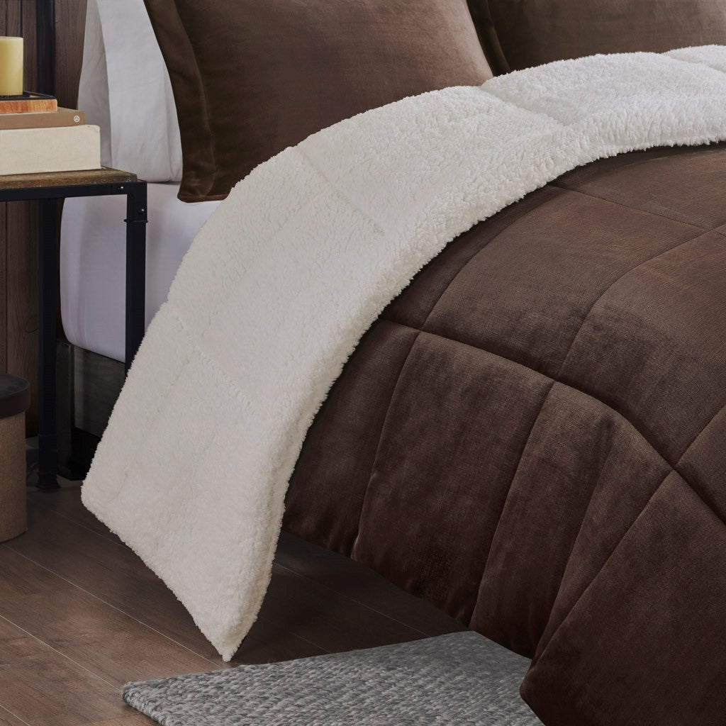 King Plush to Sherpa Down Alternative Comforter Set