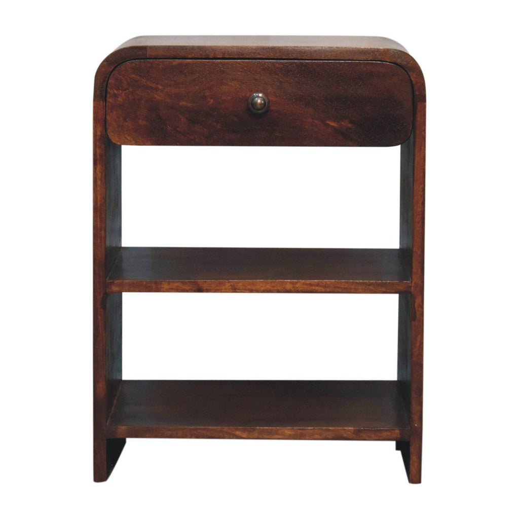 Aspen - Open Bedside Table - Dark Brown