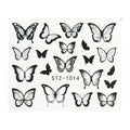 Nail Art Sticker Retro Watercolor Big Butterfly Nail Watermark Sticker