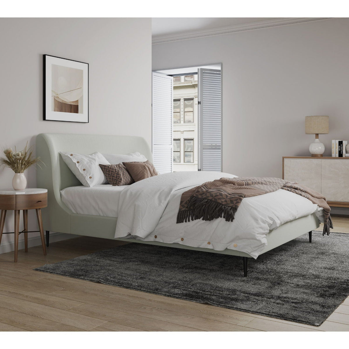 Heather - Modern Upholstered Bed