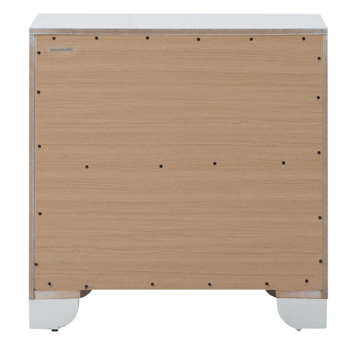 Contemporary Nightstand - Silver Champagne - Particle Board