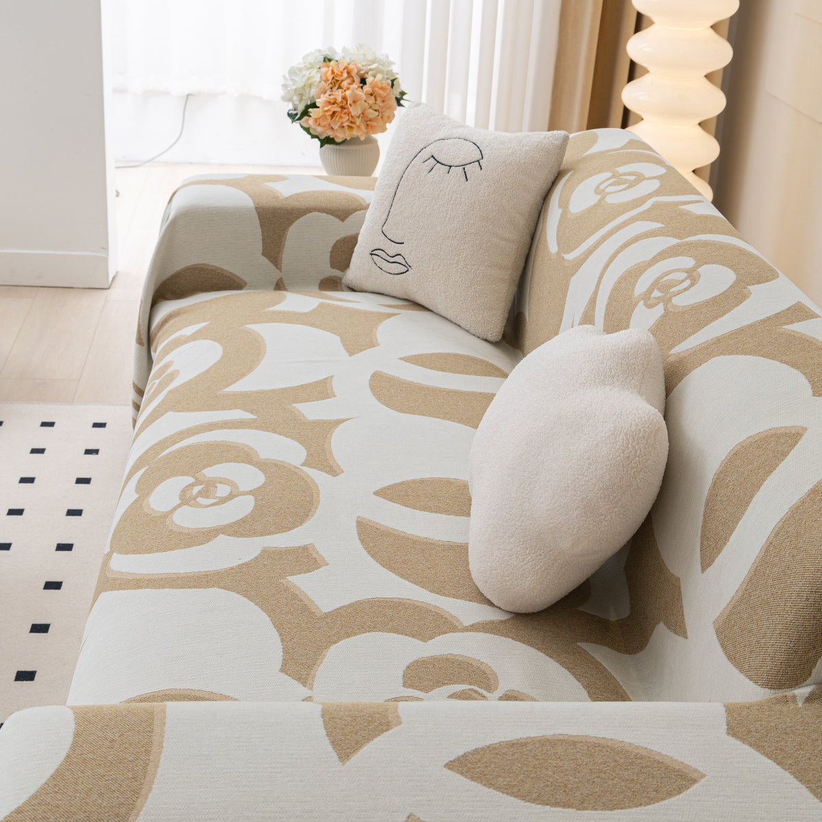 Chenille Sofa Cover Blanket, Couch Cover Blanket Throws for Couches Living Room Furniture Throw Covers