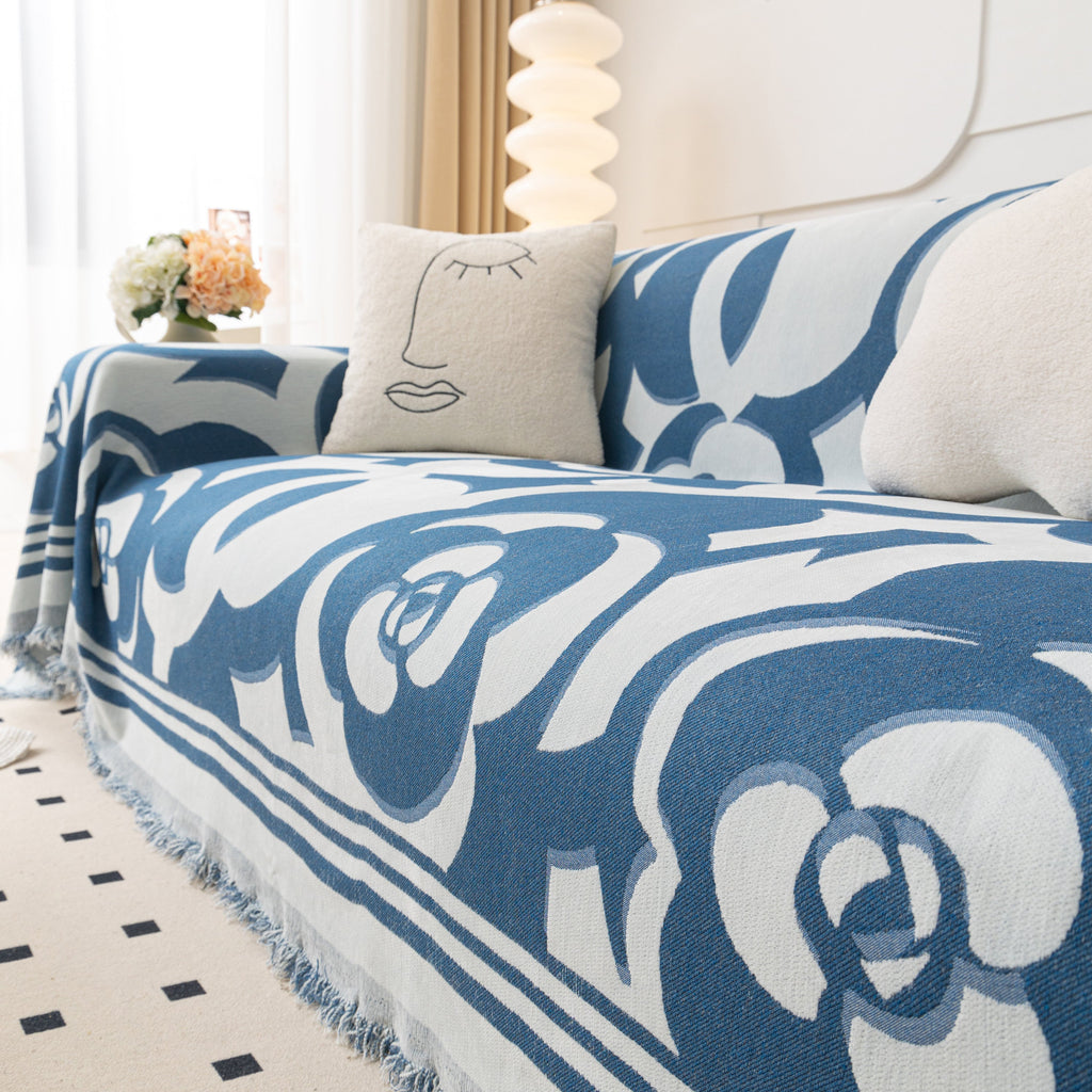 Chenille Sofa Cover Blanket, Couch Cover Blanket Throws for Couches Living Room Furniture Throw Covers