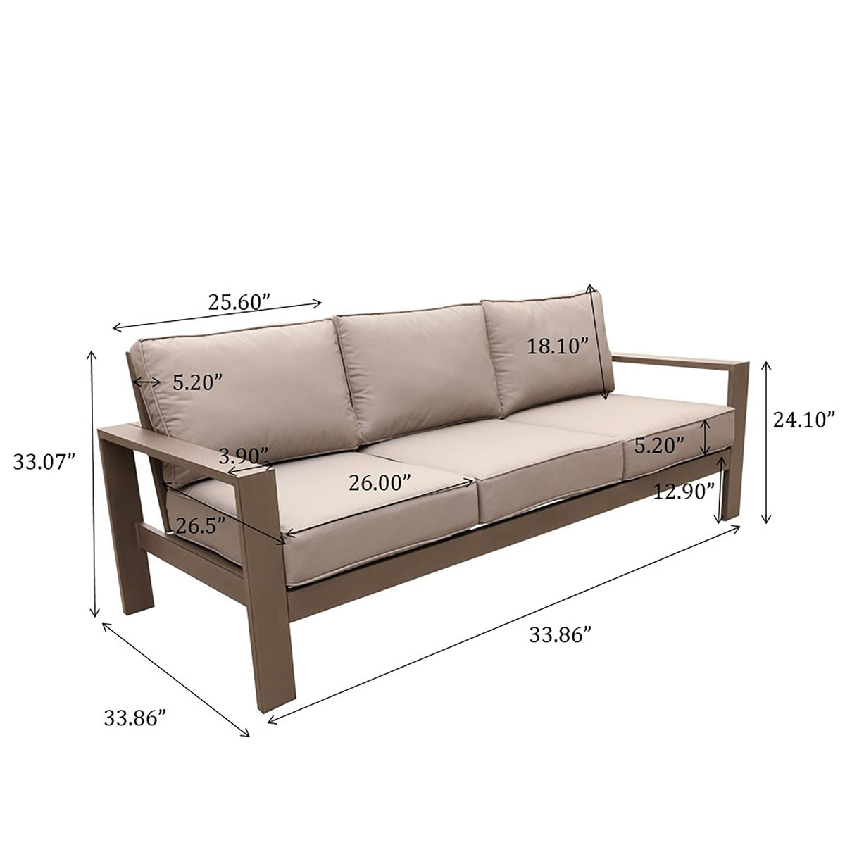 Powdered Outdoor Sofa