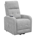 Tufted Power Lift With Foam Cushioning And USB Charging Ports - Gray