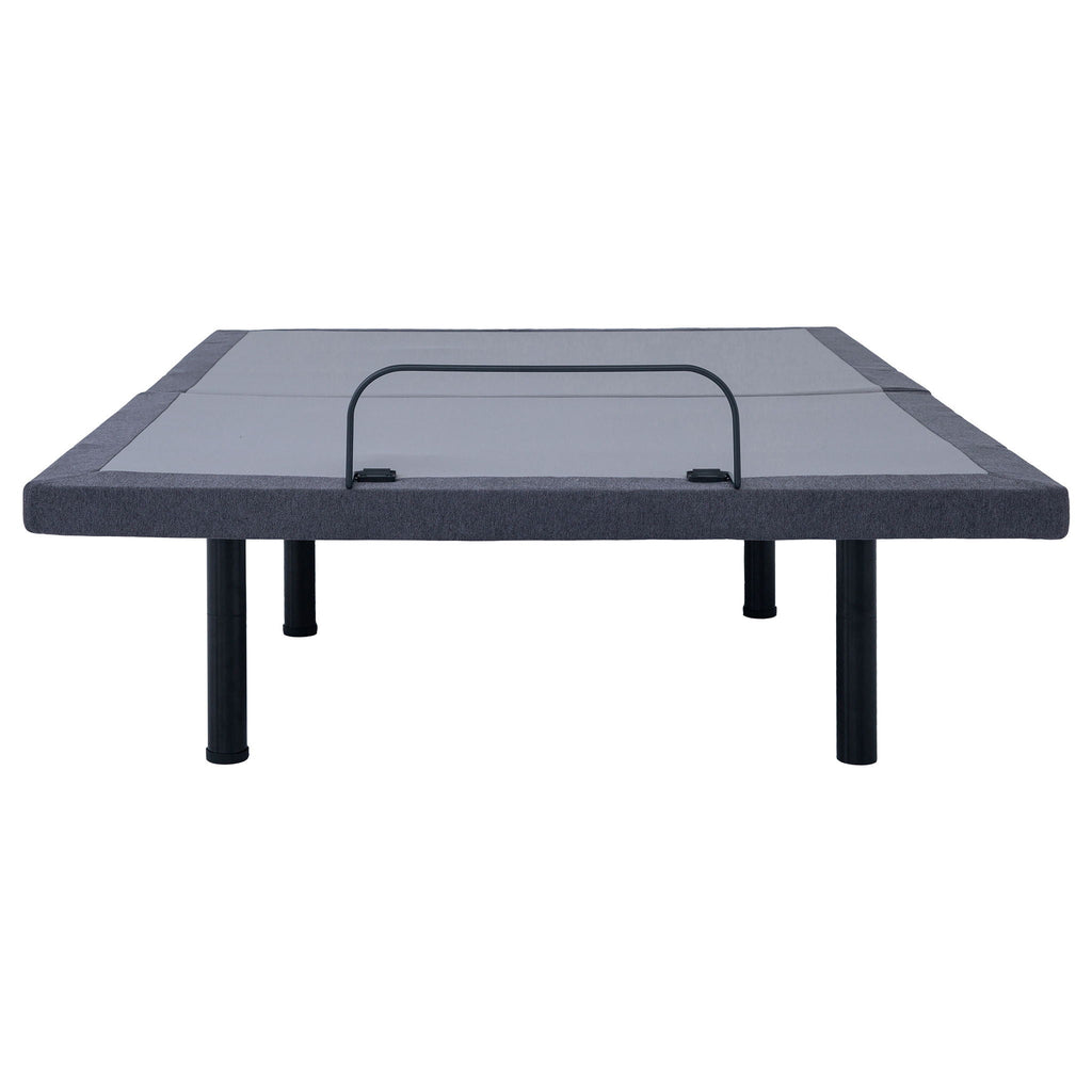California King Adjustable Bed Base With Ergonomic Support And Wireless Remote Control - Black