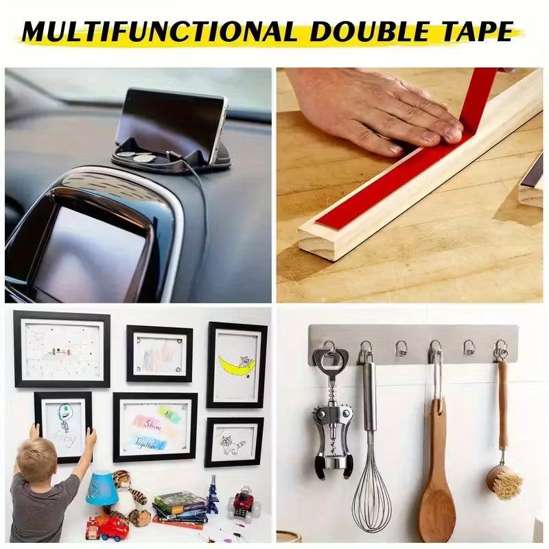 Heavy-Duty Dual-Sided Waterproof Tape 16mm x 196.85in – Strong, No-Residue Adhesive for Home & Auto