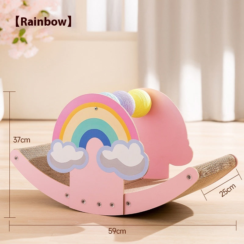 Toy Rainbow Cat Scratch Board Wear-resistant