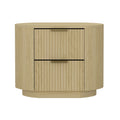 Olivia - Nightstand & 2 Drawers - Oak