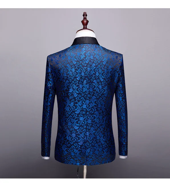 3 Piece Suit Slim Fit Blazer Pants & Vest Men's