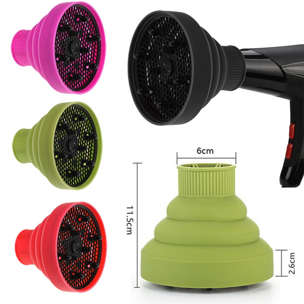 Silicone Foldable Hair Diffuser | Curl-Enhancing Dryer Attachment