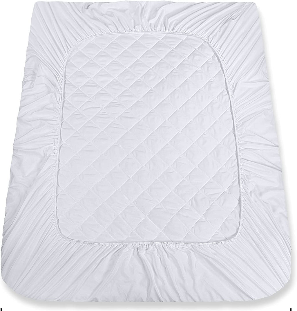 Quilted Cot Size Cotton Top Camp Mattress Pad, 30" X 75" X 10"