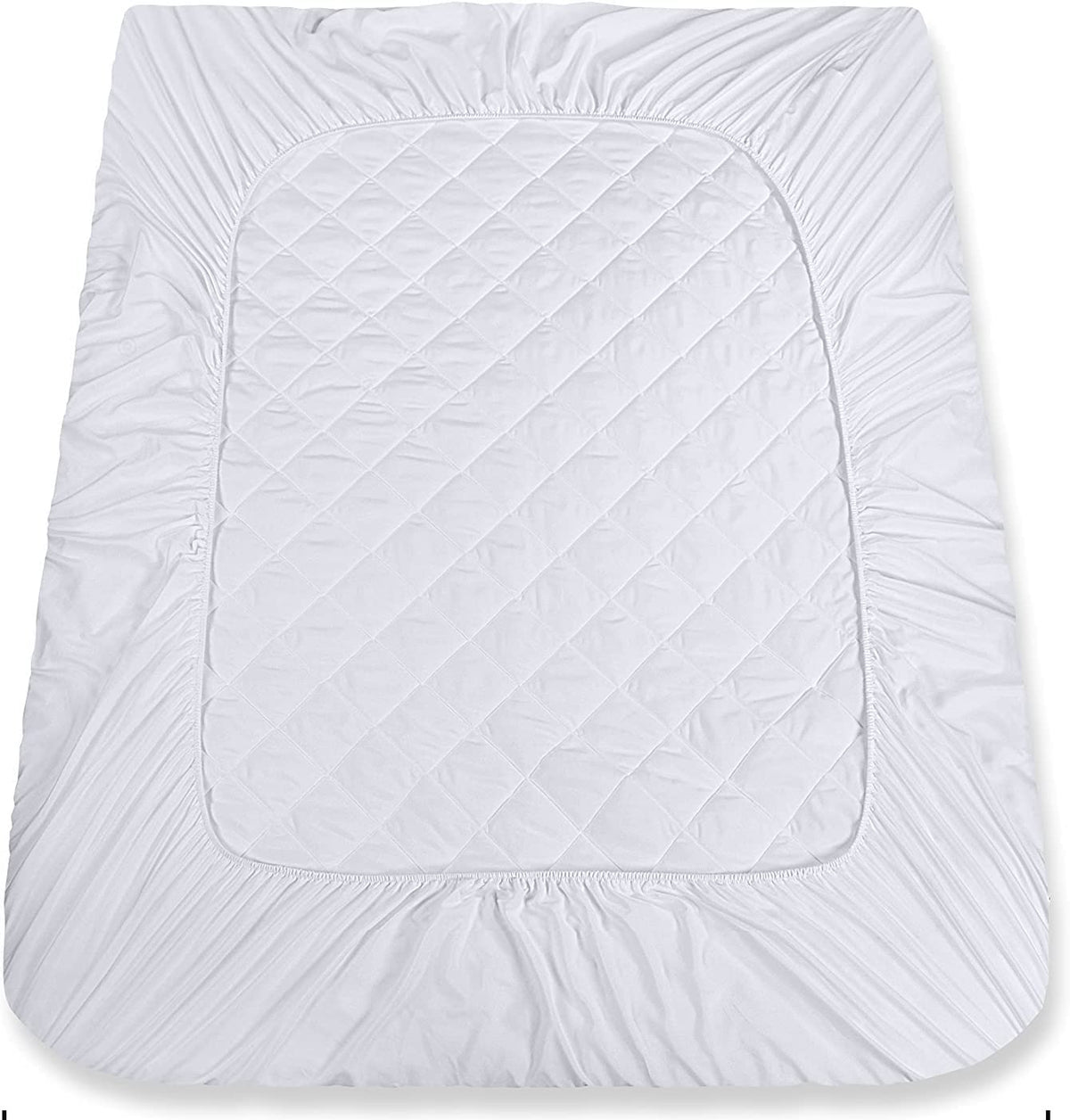 Quilted Cot Size Cotton Top Camp Mattress Pad, 30" X 75" X 10"