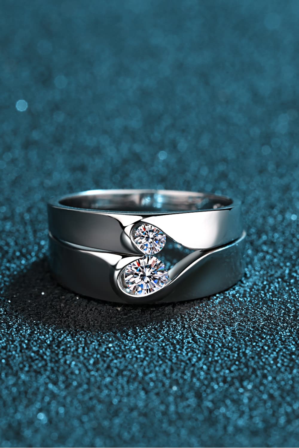 Sparkala™ Rhodium-Plated Inlaid Swirl Ring