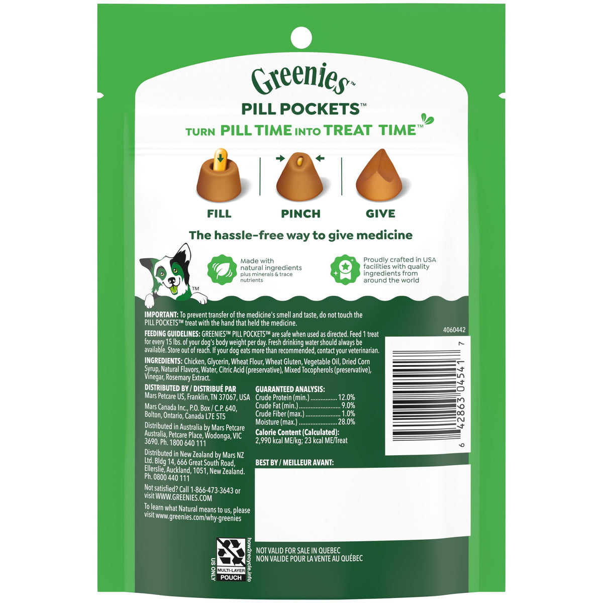 Pill Pockets for Dogs Chicken Flavor Large, Capsule Size Soft Dog Treats, 7.9 Oz, (30 Pk)