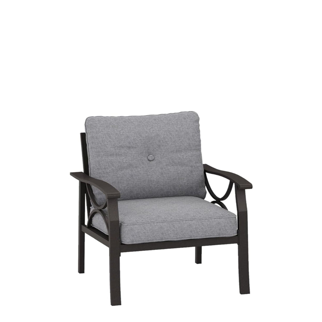 All Weather Armchairs With Cushions, Sculptural Design (Set of 2) - Gray / Khaki