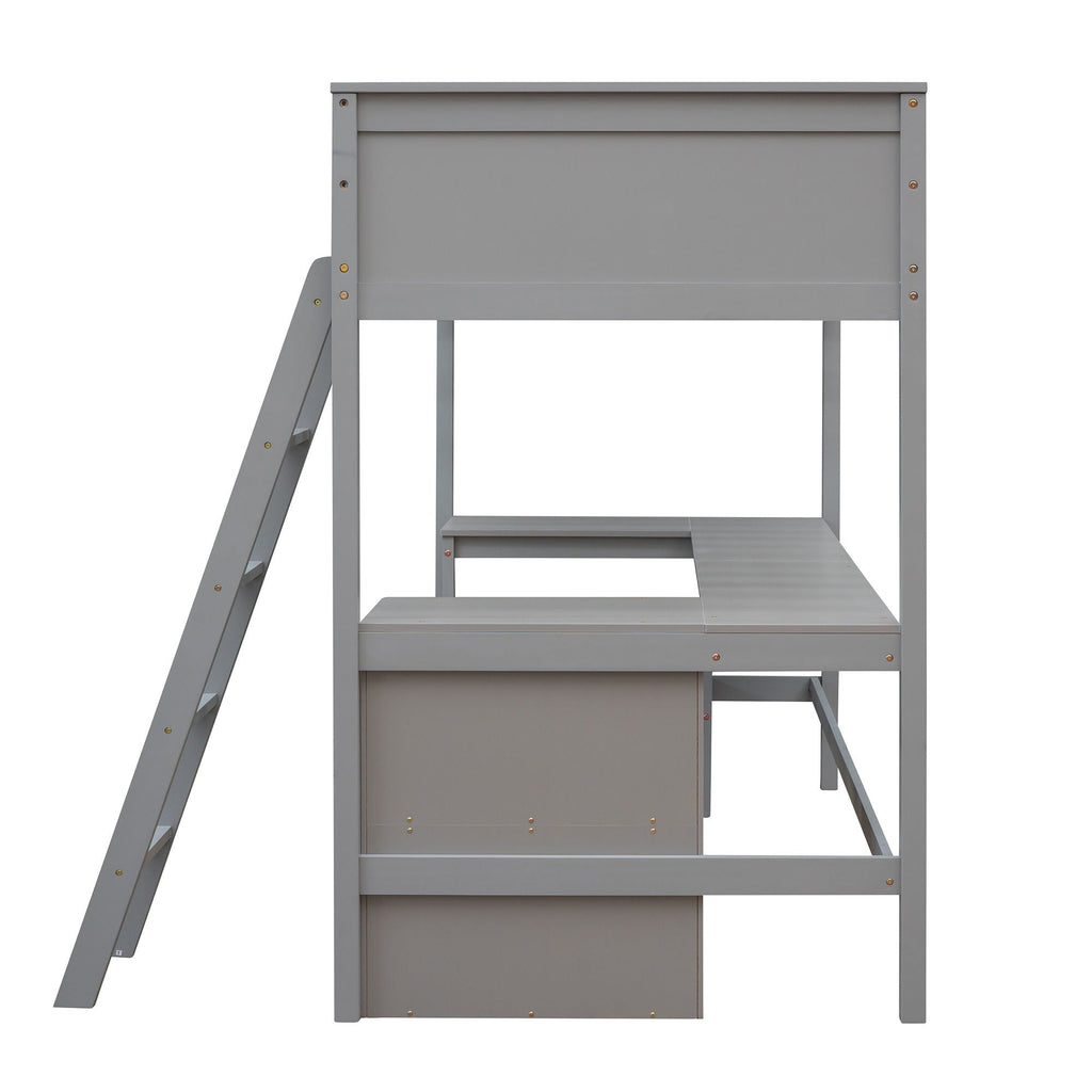 Loft Bed With Shelves With Desk