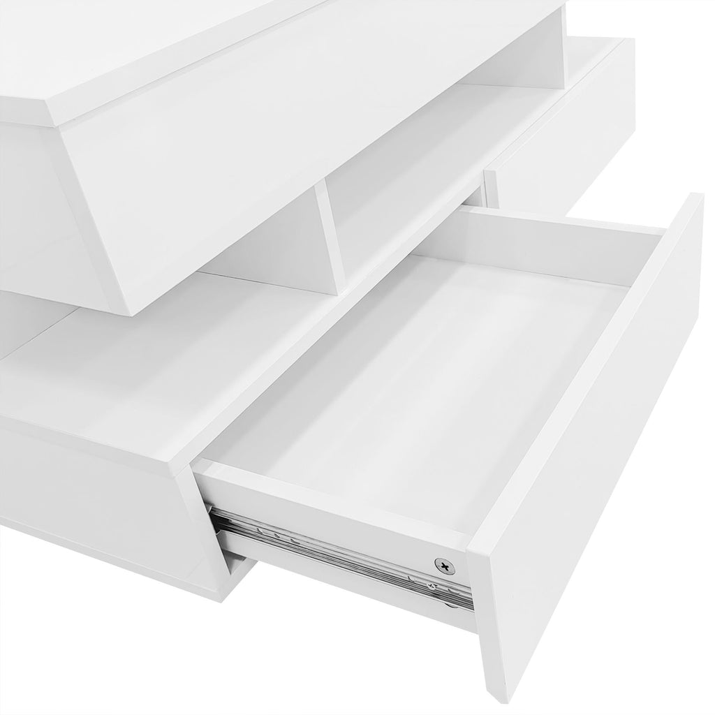 Multi Functional Lift Top Coffee Table With 2 Drawers