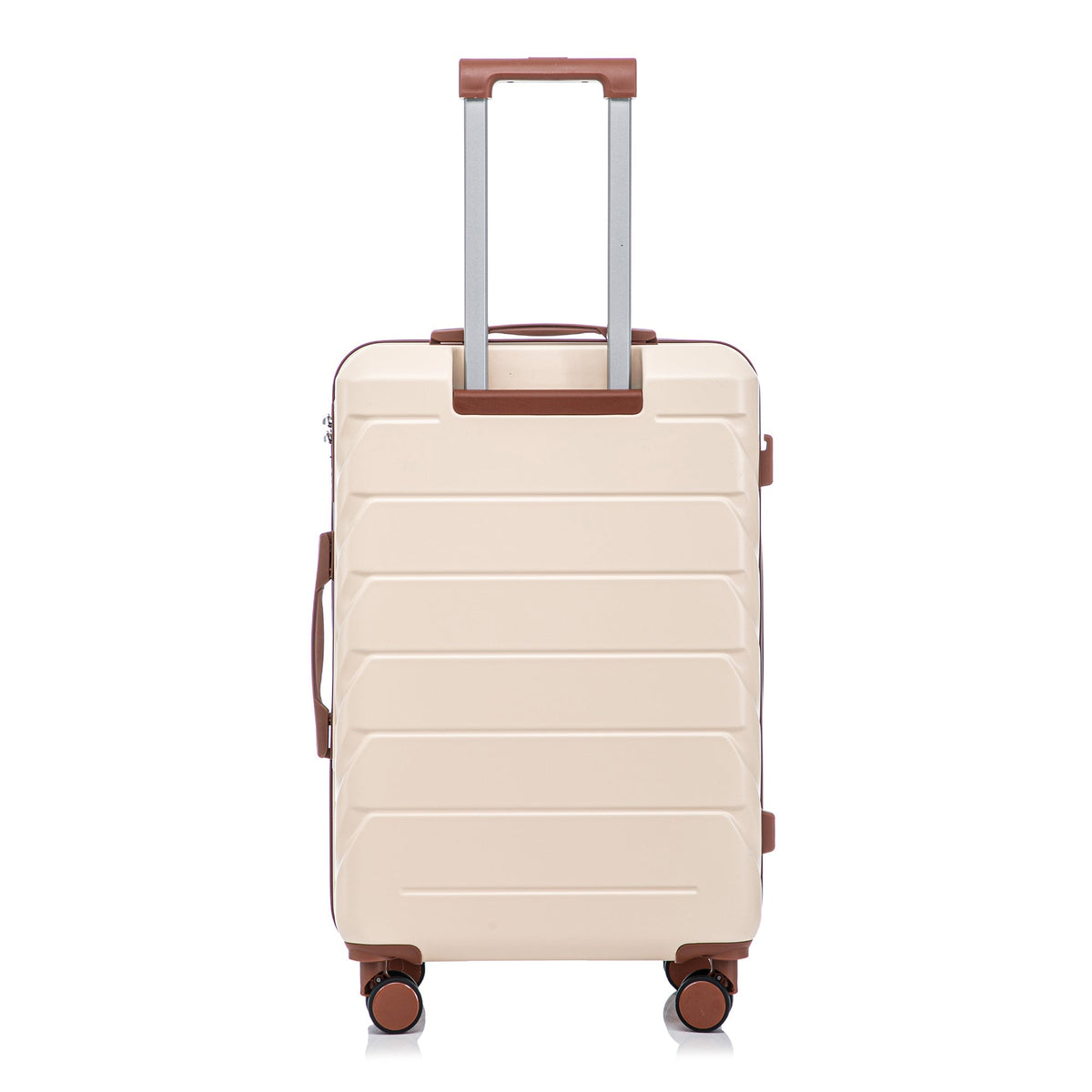 3-Piece ABS Spinner Wheel Luggage Set 20"/24"/28" Beige