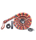 Pink, Yellow & Black Leather Bull Whip – 16 Plait