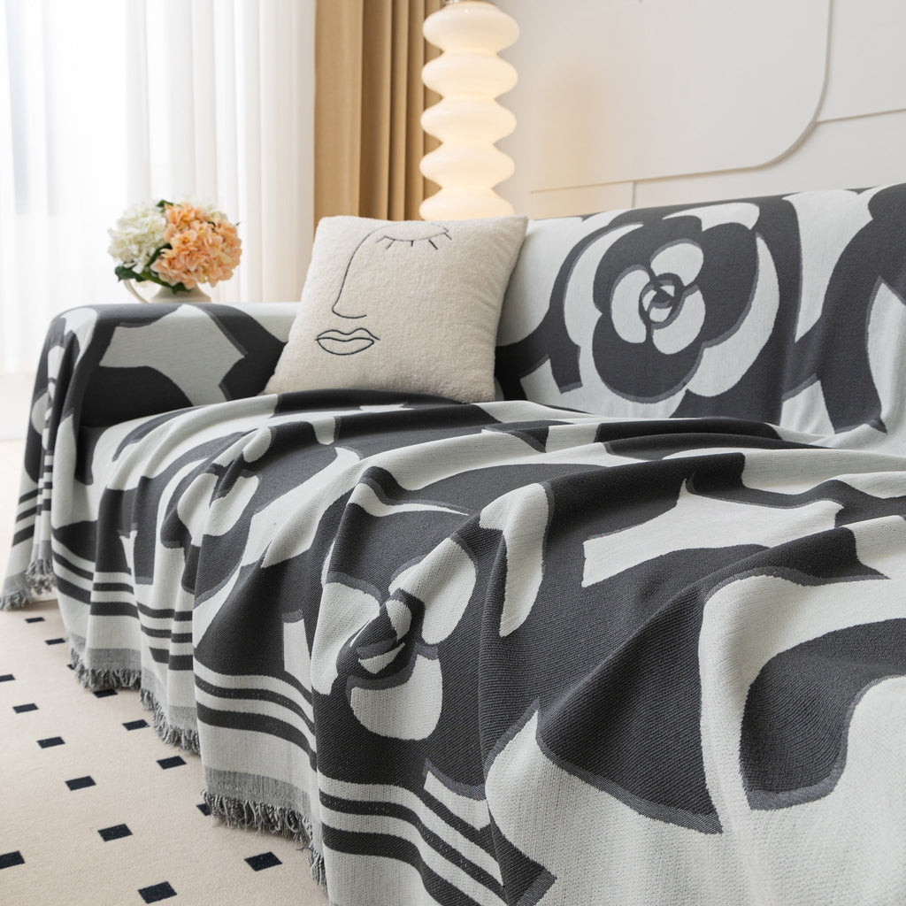 Chenille Sofa Cover Blanket, Couch Cover Blanket Throws for Couches Living Room Furniture Throw Covers
