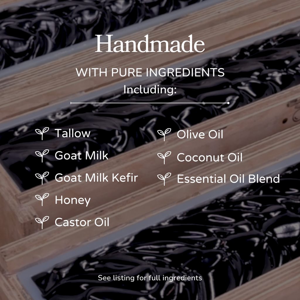 Clarifying Charcoal Bar Handmade Tallow and Goat Milk Soap Bar