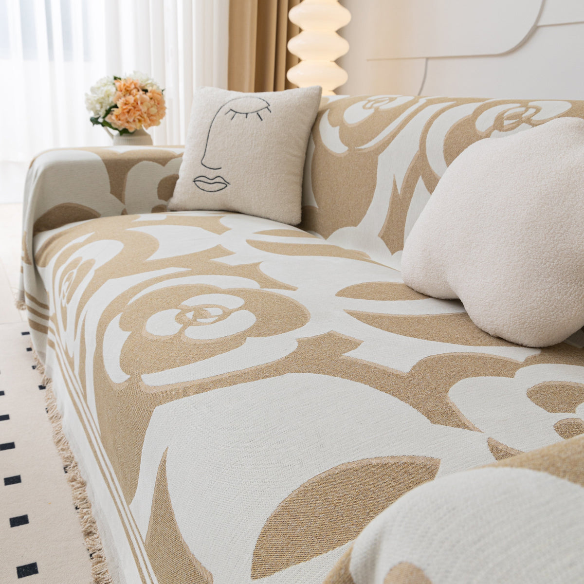 Chenille Sofa Cover Blanket, Couch Cover Blanket Throws for Couches Living Room Furniture Throw Covers