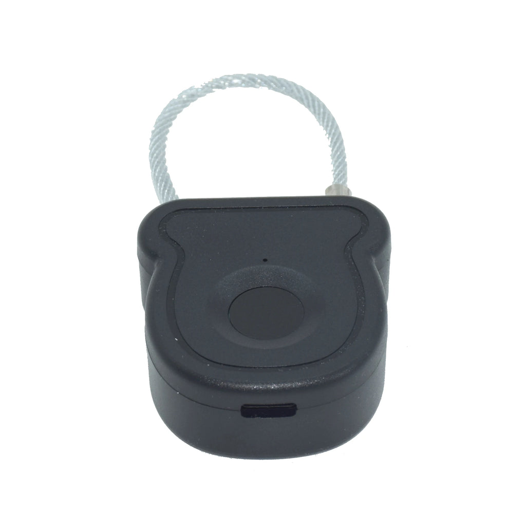 Keyless Fingerprint Biometrics Padlock Electric Lock 20 Users Plastic Material