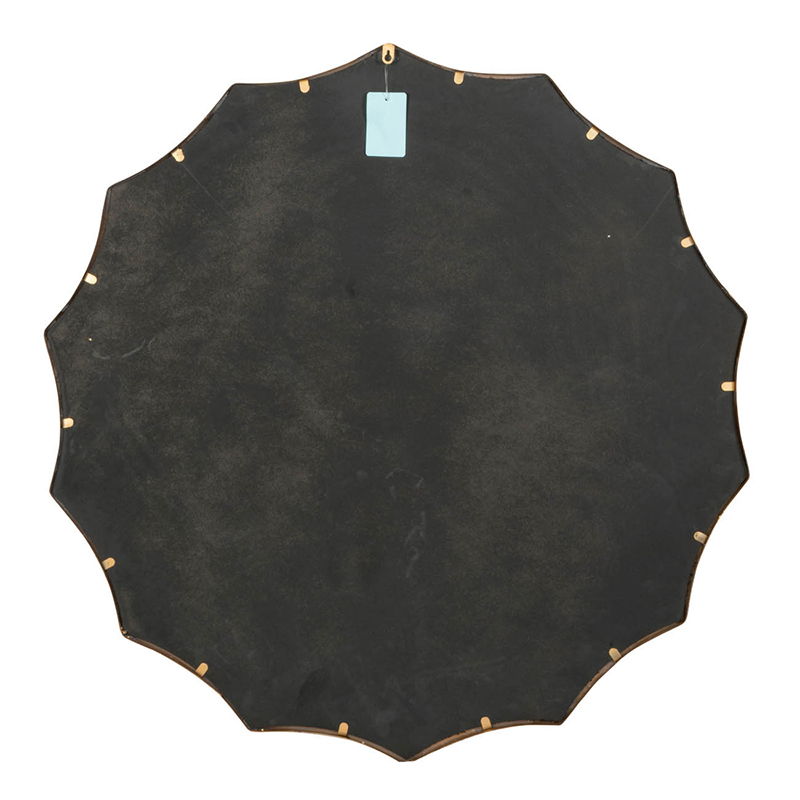 Round Sunburst Wall Mirror With, Wall Decor Mirror For Entryway Bedroom Living Room - Gold