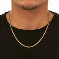 18K Solid Gold Rope Chain Necklace
