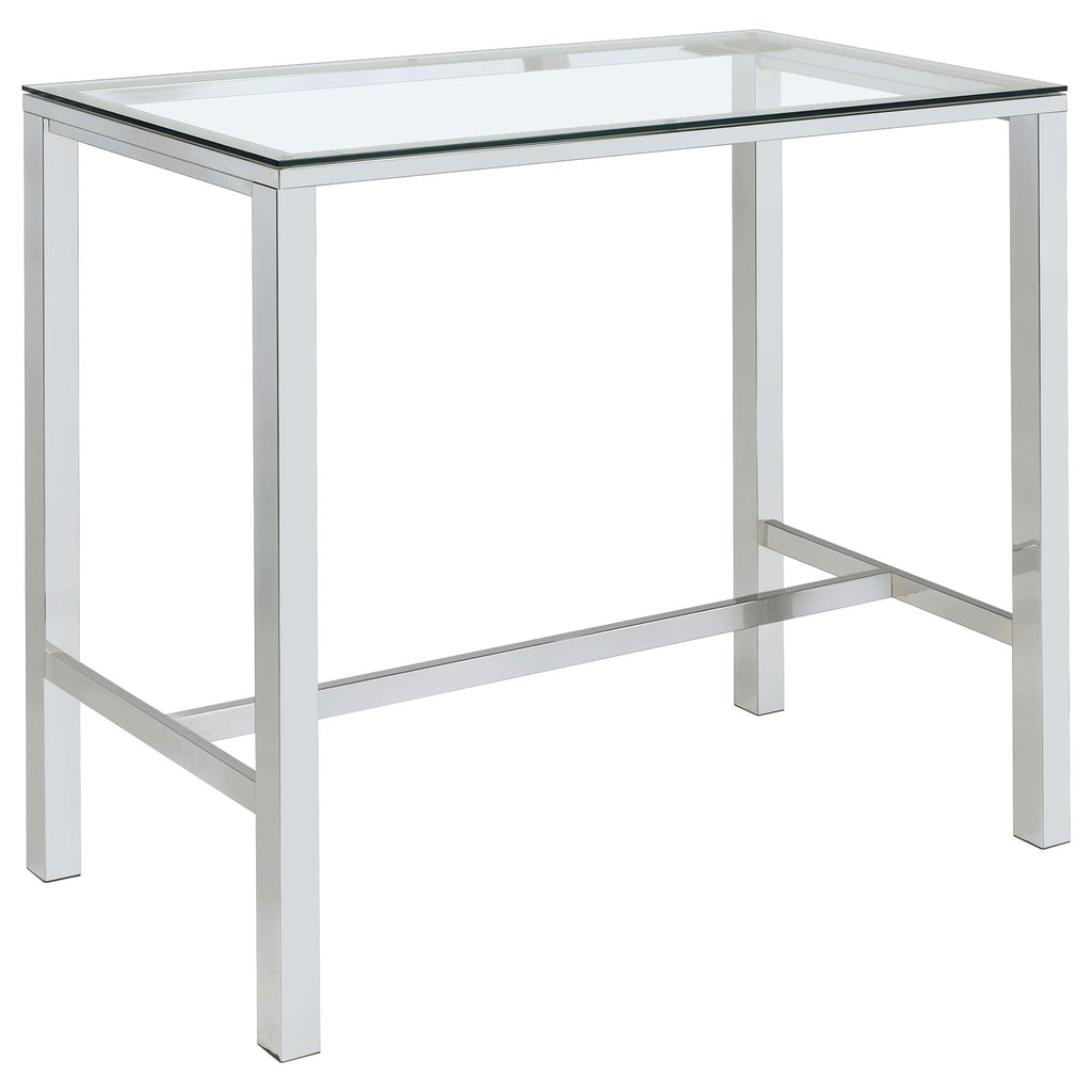 Garbo - 5 Piece Bar Set With Stools - Chrome