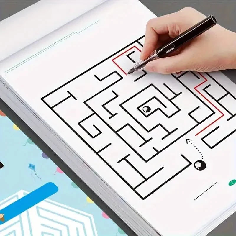 192 Patterns Concentration Maze Training Book