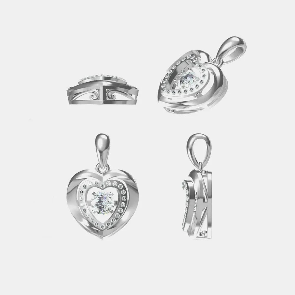 Sparkala™ 925 Sterling Silver Heart Necklace