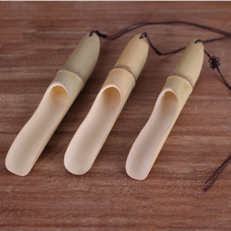 Carbonized Japanese style bamboo tea spoon