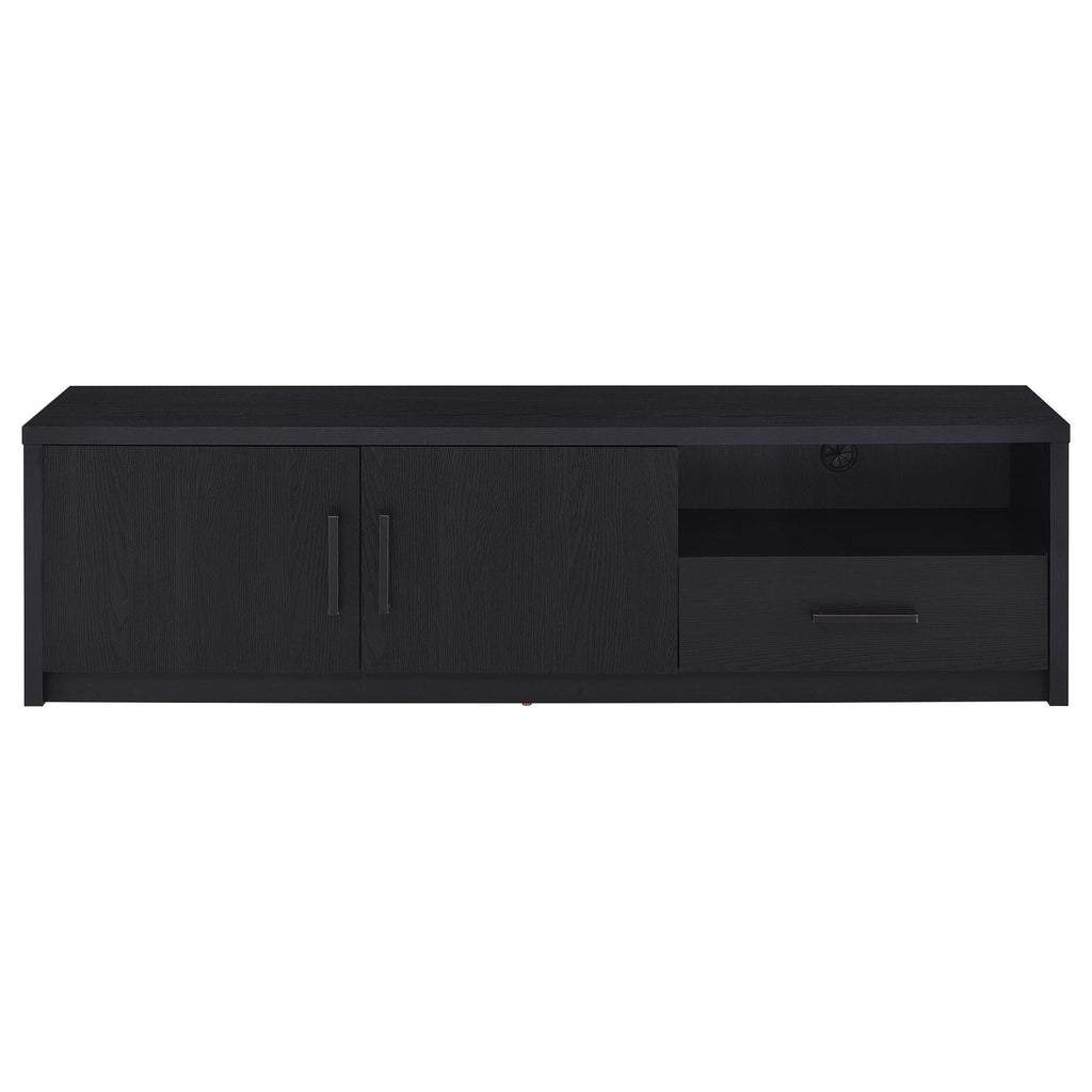 Ian - 2 Door TV Stand Media Console With Storage - Black