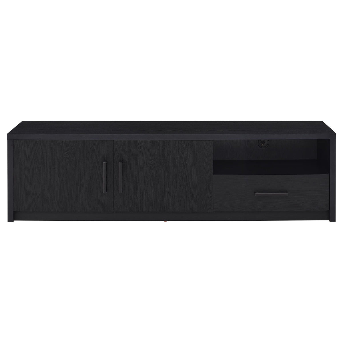 Ian - 2 Door TV Stand Media Console With Storage - Black