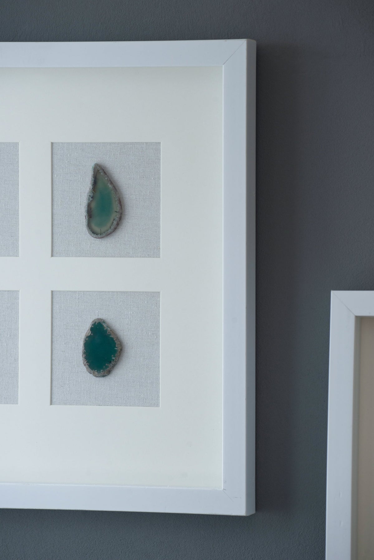 Set of 2 Shadow Box Wall Décor with Agate