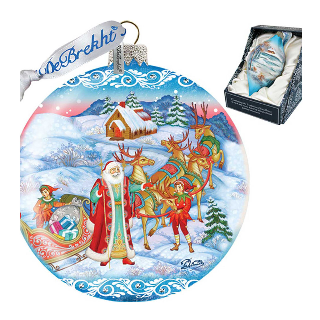 Long-awaited Courier Glass Ornament Limited Edition by G. DeBrekht - Christmas Santa Snowman Decor - 73843